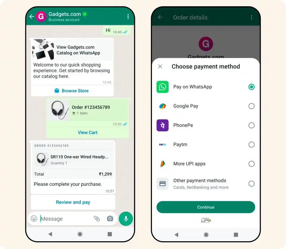 WhatsApp Flows功能_WhatsApp印度购物车支付_WhatsApp