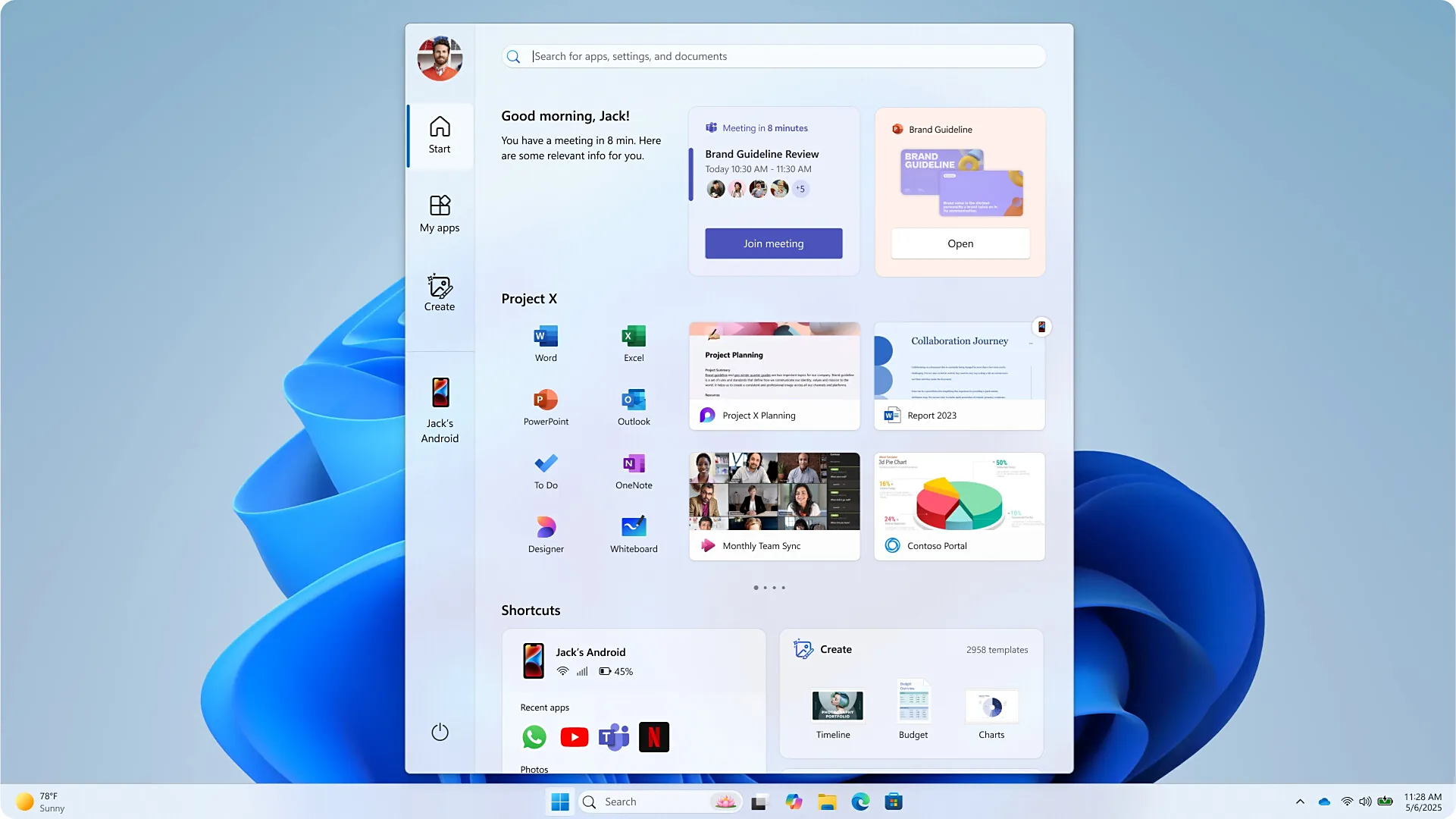 Windows 11 开始菜单设计_WhatsApp_Windows 11 个性化开始菜单