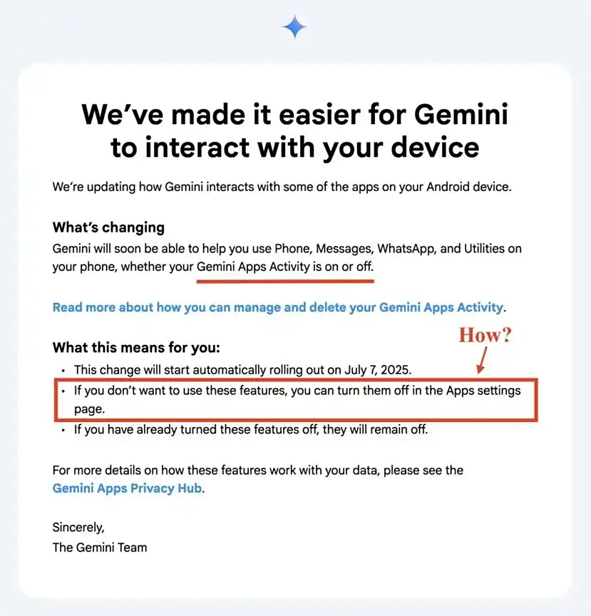 谷歌Gemini更新影响_关闭应用活动使用Gemini_WhatsApp