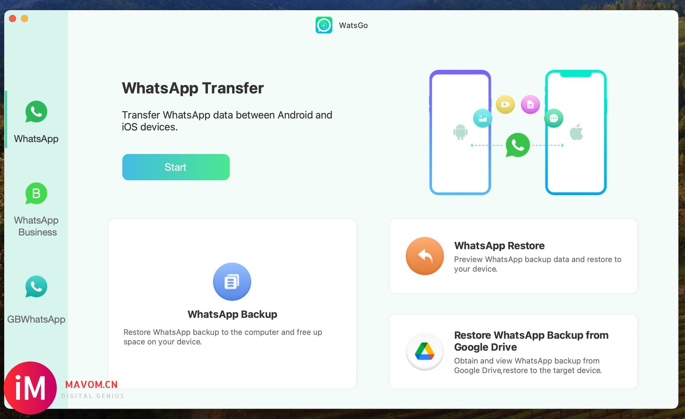 WatsGo：轻松转移WhatsApp数据